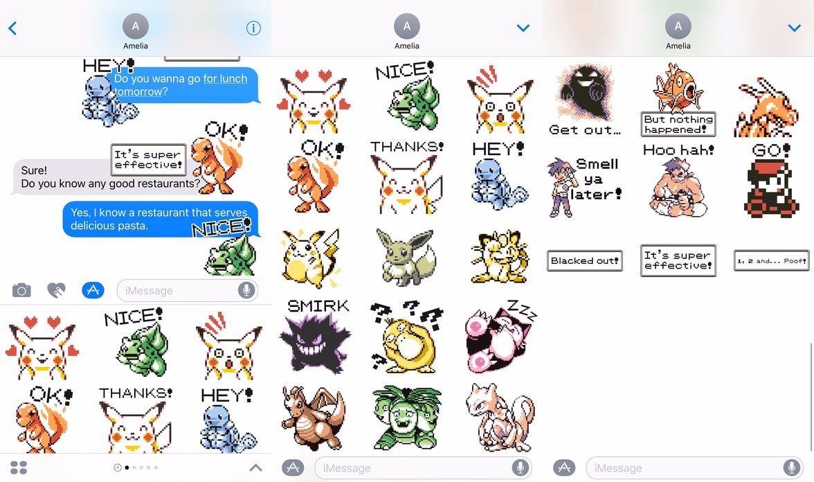 Nuevos stickers de Pokémon para iMessage llegan a la App Store