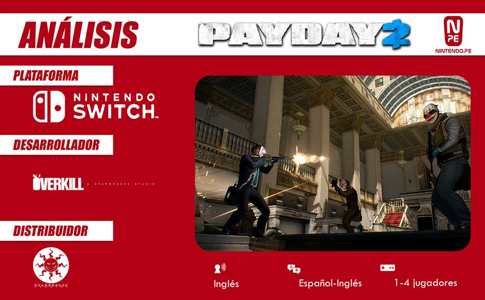 Análise: PAYDAY 2 (Switch), um dinâmico multiplayer cooperativo - Nintendo  Blast