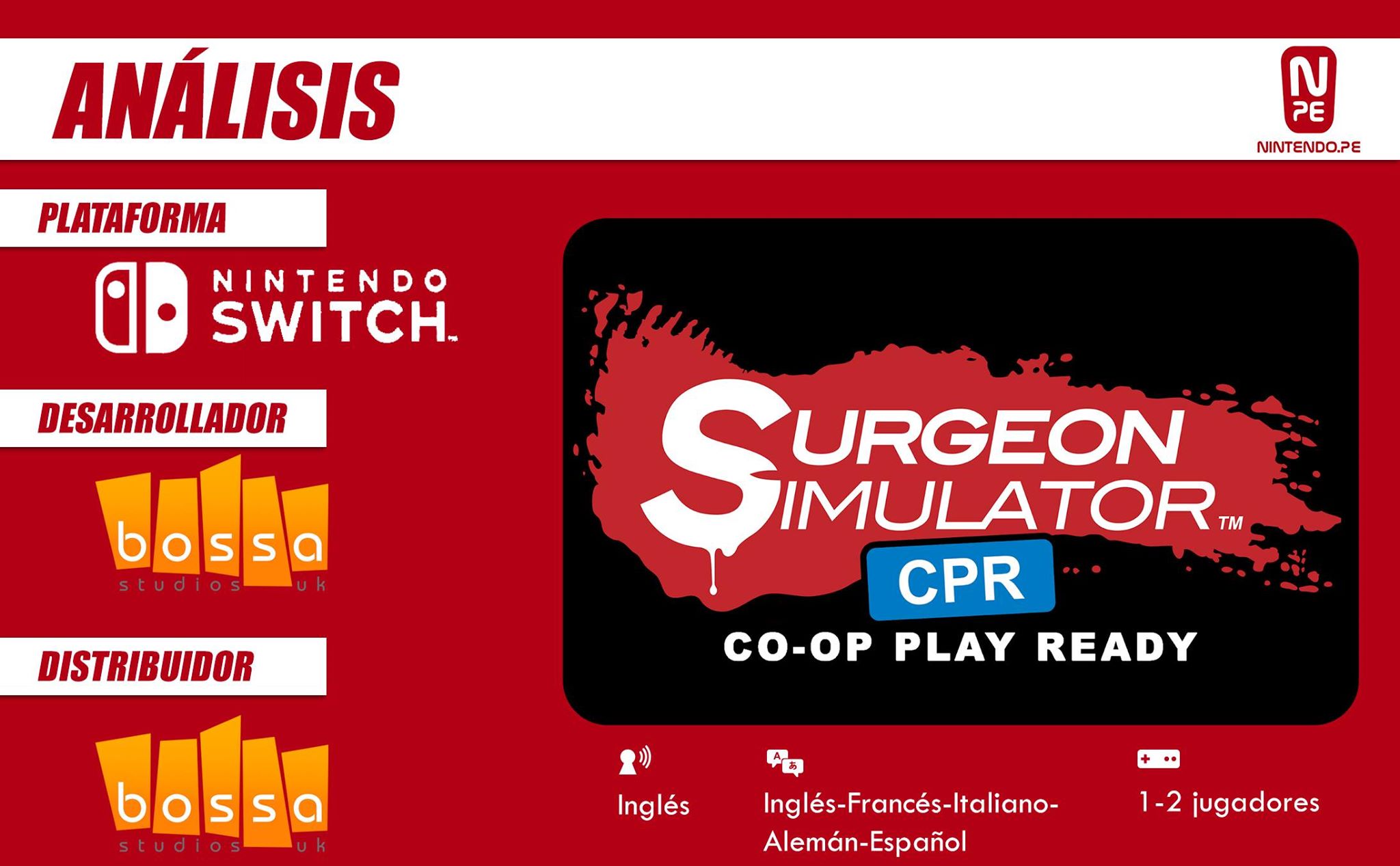 Análise: Surgeon Simulator CPR (Switch) leva a mesa de cirurgia ao híbrido  da Nintendo - Nintendo Blast