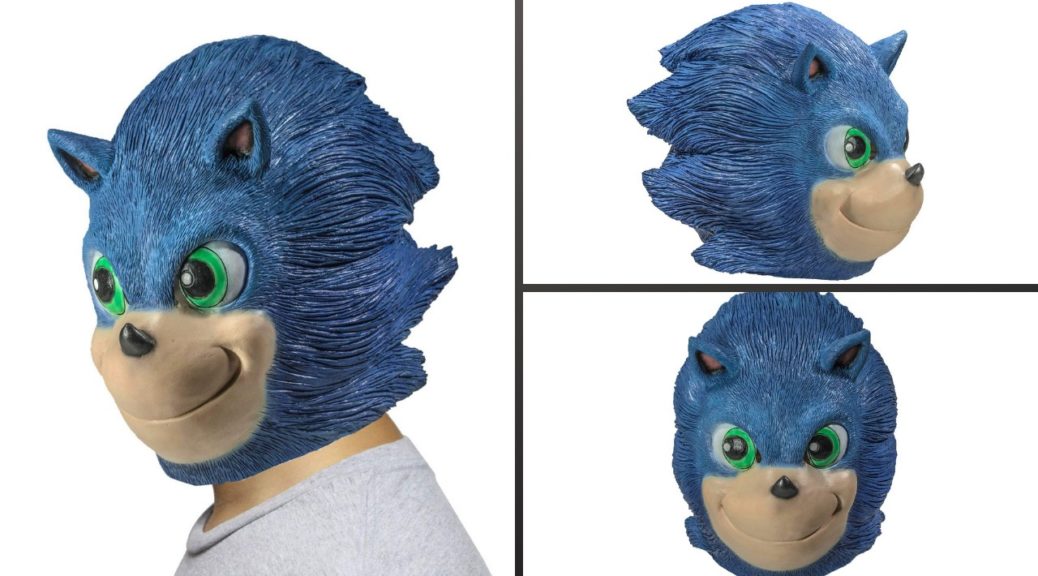 Esta máscara de Sonic inspirada no filme para Halloween é