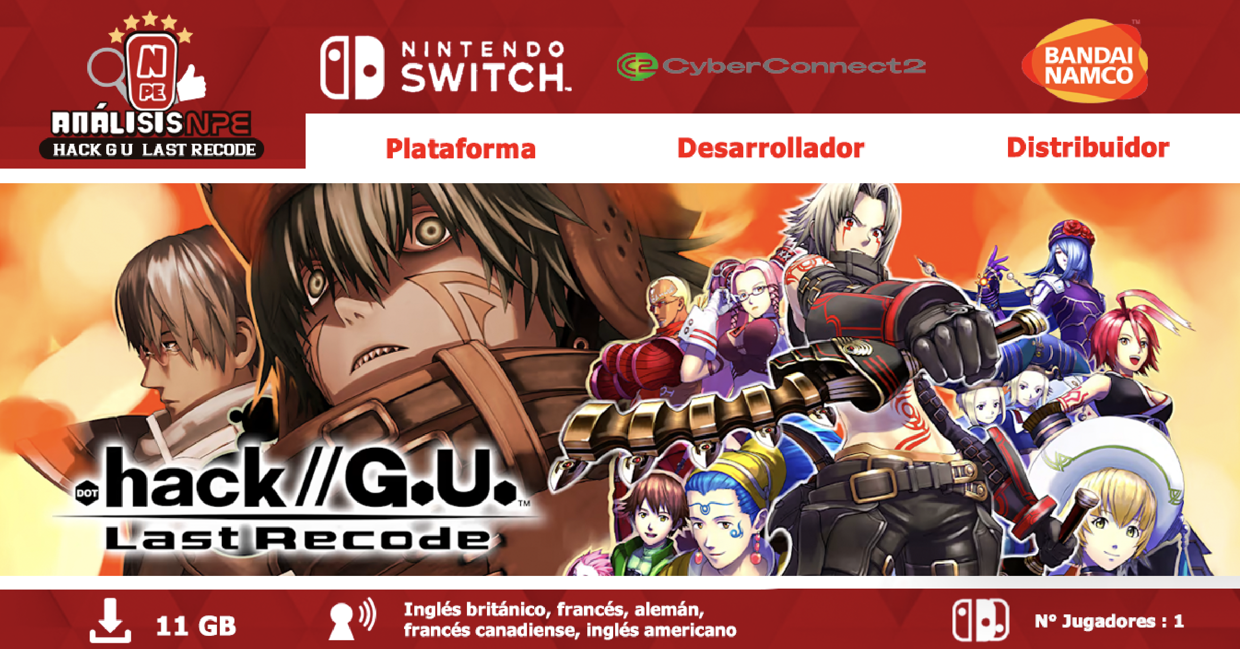 Análisis de .hack//G.U. Last Recode - Meristation